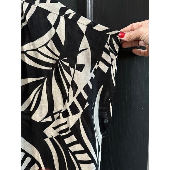 Tahari Abstract Print Stretch Tunic Shirt Dress Size Large - Picture 4 of 6